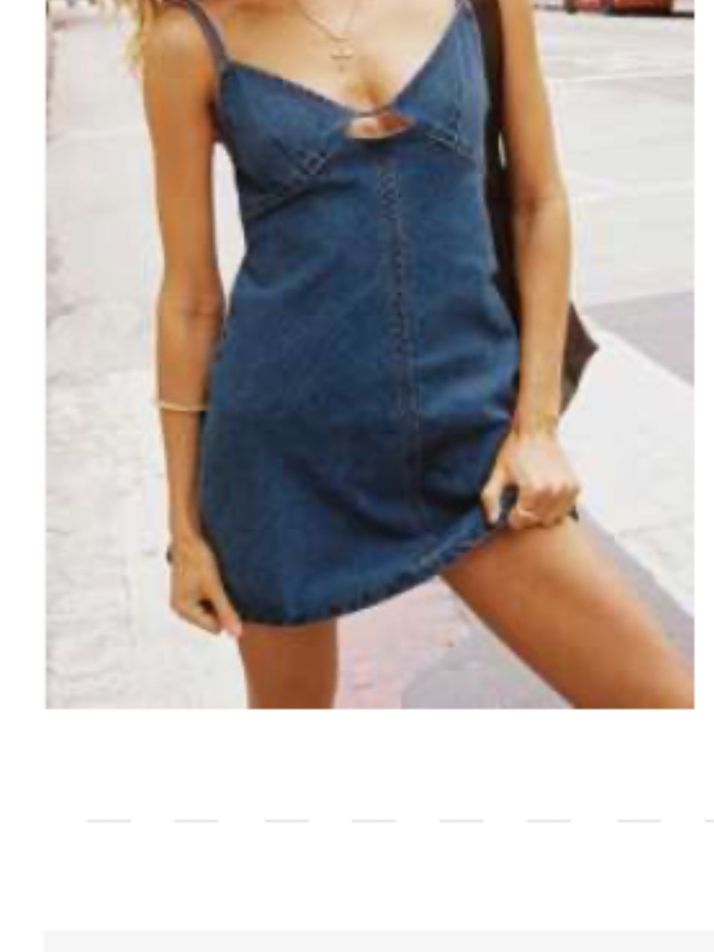 Forever 21 Blue Denim Mini Slip Dress